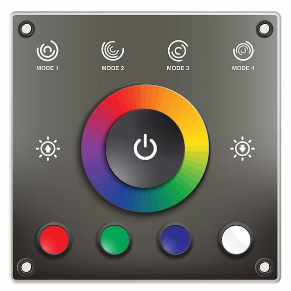 Helm Mount LED RGBW Controller, Water Resistant, Touch Sensitive, Multifunction image number 0