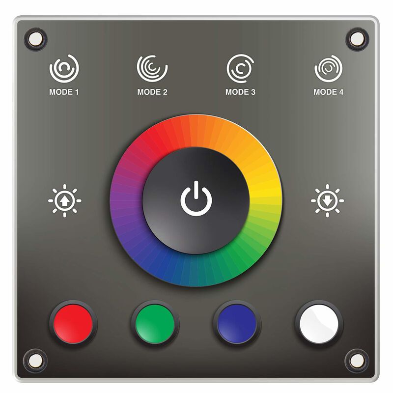 Helm Mount LED RGBW Controller, Water Resistant, Touch ...