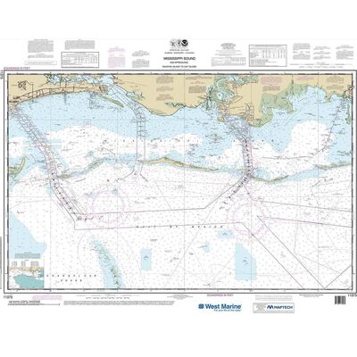 Maptech® NOAA Recreational Waterproof Chart-Mississippi Sound and Approaches Dauphin Island to Cat Island