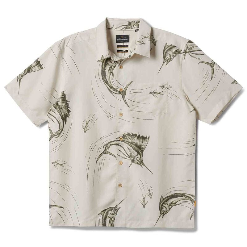 Quiksilver Waterman Men's The Chase Shirt, in Silver Birch, Size 2XL | by West Marine