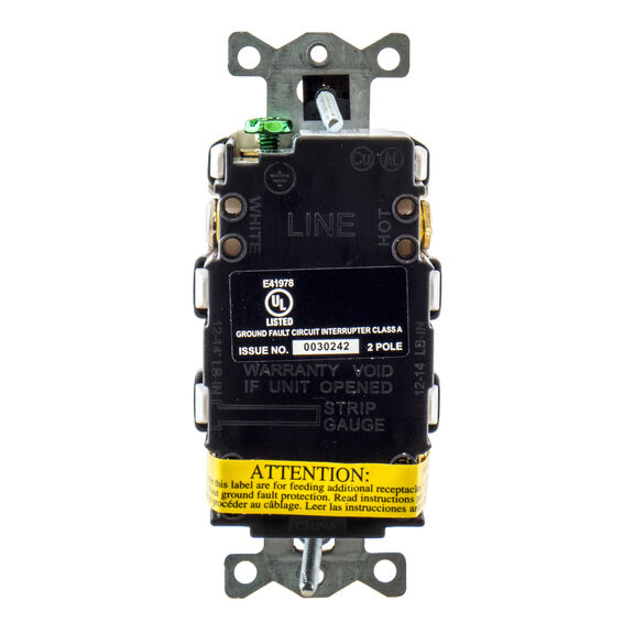 Hubbell Marine 15A 125V, Self Test, GFR, White image number 1