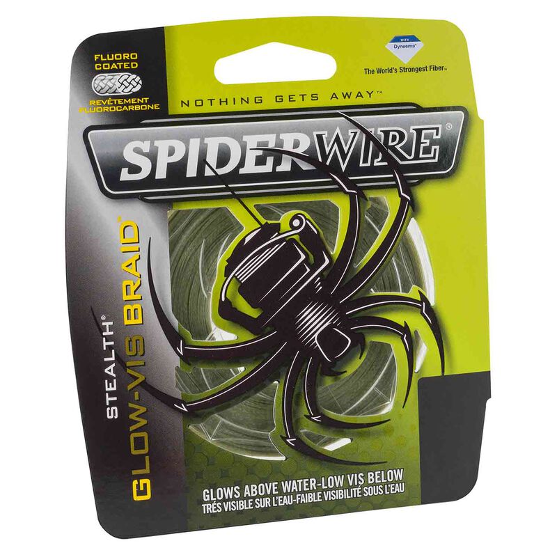 SPIDERWIRE Stealth® GlowVis Braid™ Fishing Line, 65 Lb, 125 Yards West Marine