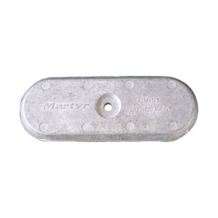 Bolt-On Zinc Medium Streamlined Hull Anode, 3.16" x 8.5" x 0.5"
