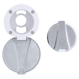 Recessed Cup & Lid Set Stainless Steel Lid / Plastic Cup Arctic White