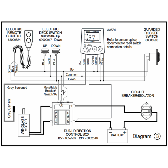 Windlass Contactor / Solenoids in Sealed Box - Dual Direction - 24V image number 2
