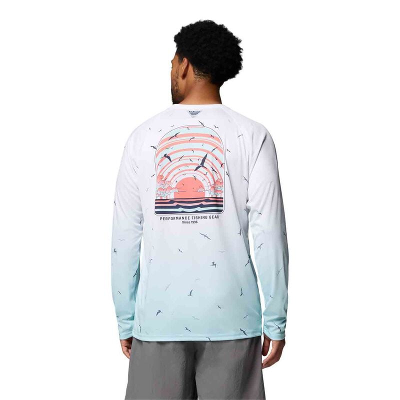 Columbia Men's Super Terminal Tackle PFG Frigate Frenz Shirt, in Marine Light, Size 2XL | by West Marine