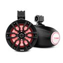 HYDRO 8" Marine Tower Speakers with Integrated RGB LED Lights, 375 Watts, Black image number 0