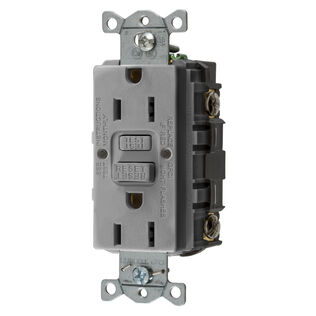 Hubbell Marine 15A 125V, Self Test, GFR, Gray