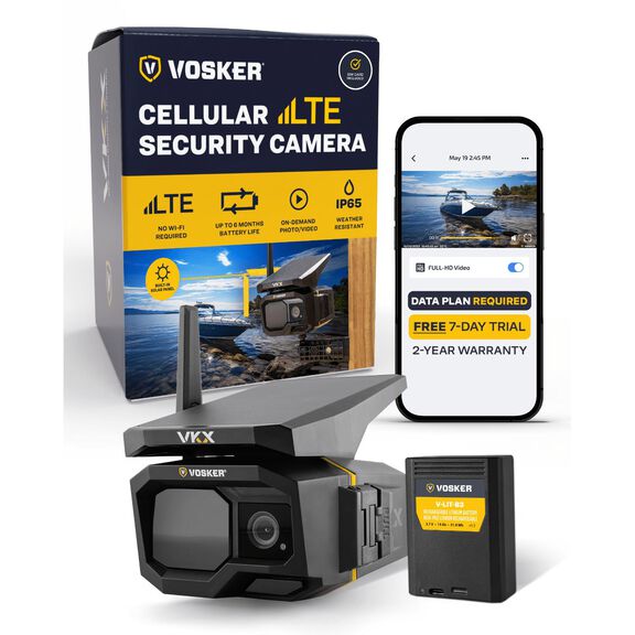 Vosker VKX Solar Powered 4G-LTE Outdoor Cellular Security Camera image number 0