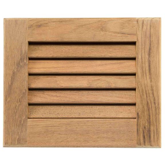 Teak Louvered Insert, 9 1/8" x 7 1/2" x 3/4" image number 0
