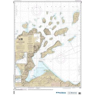 Maptech&reg; NOAA Recreational Waterproof Chart-Apostle Islands, including Chequamegan Bay; Bayfield Harbor; Pikes Bay Harbor; La Pointe Harbor, 14973