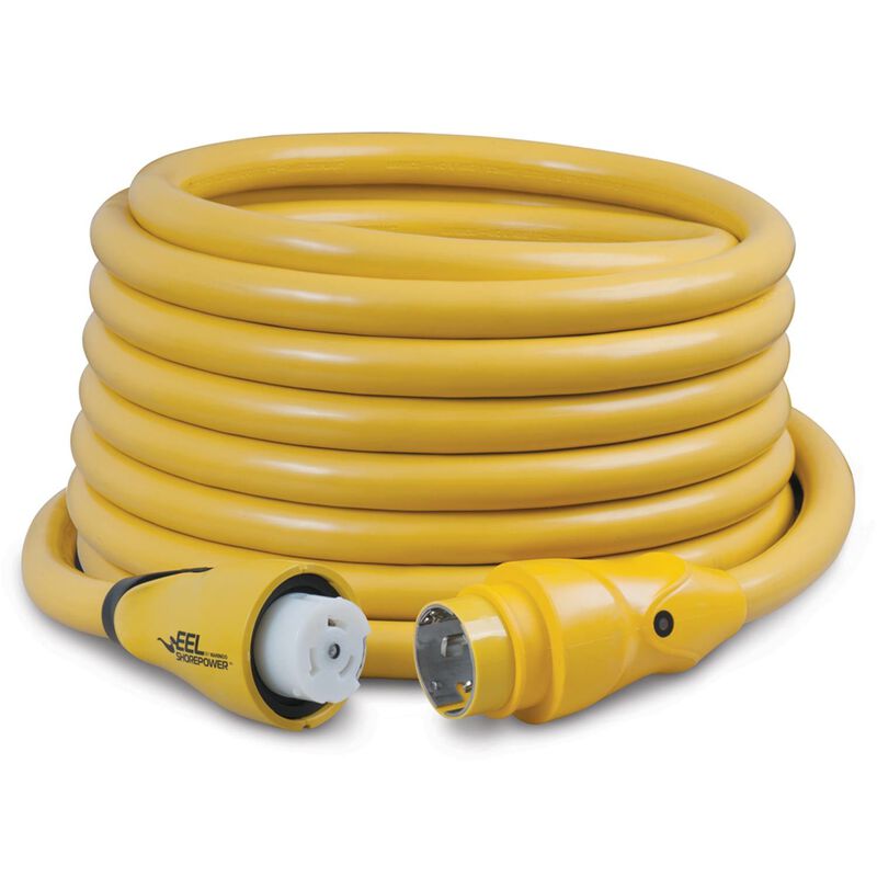 MARINCO 50' EEL 4 Conductor ShorePower Cordset, 50A 125/250V, Yellow