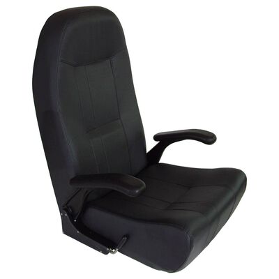 Norwegian Helm Seat with Black Upholstery