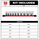 3/8" SAE Sockets with FOUR FLAT&trade; Sides, 10 Piece image number 1