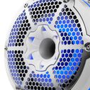 HYDRO 10" Neodymium Marine Tower Speakers with Built-in Passive Radiator, 1" Driver and RGB LED Lights, 900 Watts, White image number 1