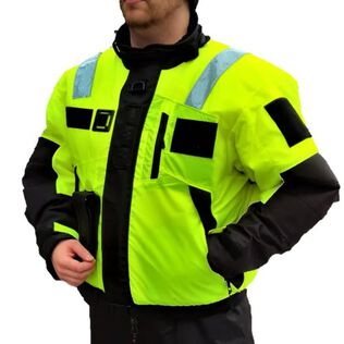 Snowmobile Flotation Bomber Jacket, USCG/TC, Hi-Vis, 3 Extra Large