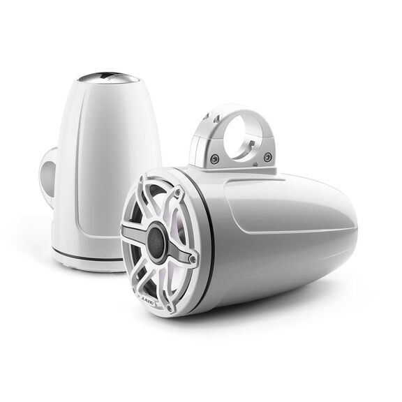 M6-770ETXv3-Gw-S-GwGw-i&nbsp;7.7" Enclosed Marine Coaxial Speaker System, Gloss White, White Sport Grille with RGB LED Lighting image number 5