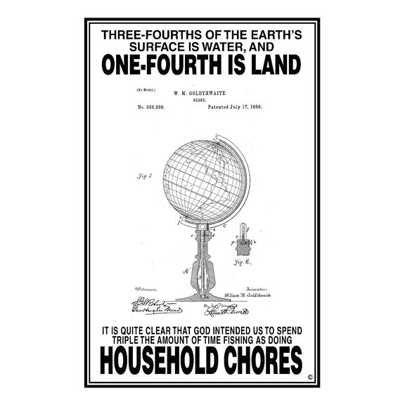 Three-Fourths of the Earth's Surface is Water Poster, White image number 0