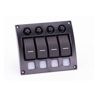 Switch Panel, Weather Resistant 4P Contura Rocker w/ Circuit Breaker