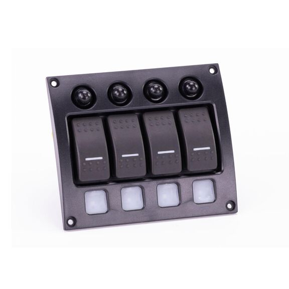 Switch Panel, Weather Resistant 4P Contura Rocker w/ Circuit Breaker image number 0