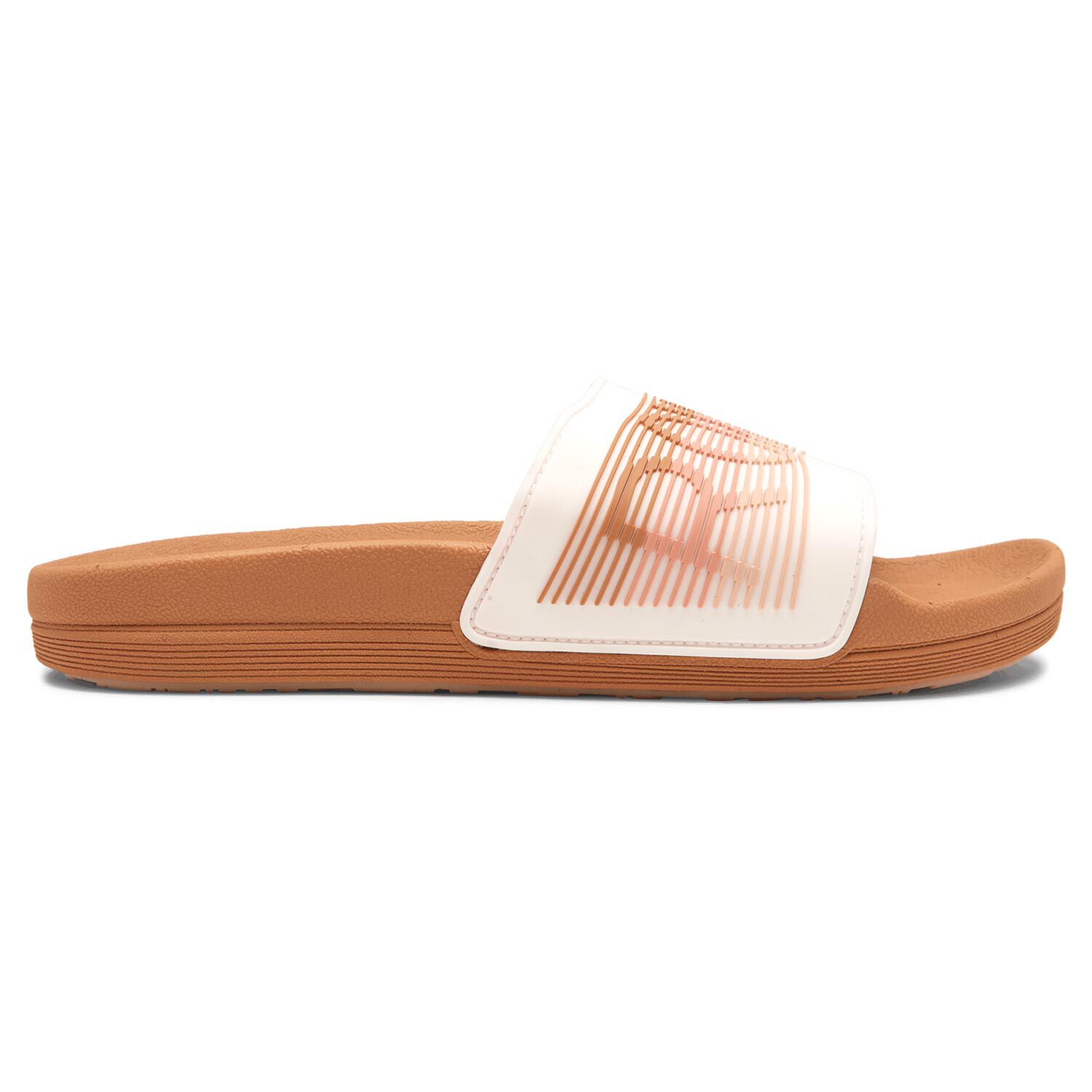 Roxy Slippy Jess Blue & White Slide Sandals | Vancouver Mall