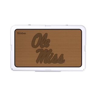 SeaDek Cooler Pad - Collegiate Collection - Fits RTIC 45 - Mocha / Black, University of Mississippi