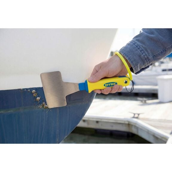Marine Stainless Steel 6'' Stiff Hand Scraper with Landyard image number 1