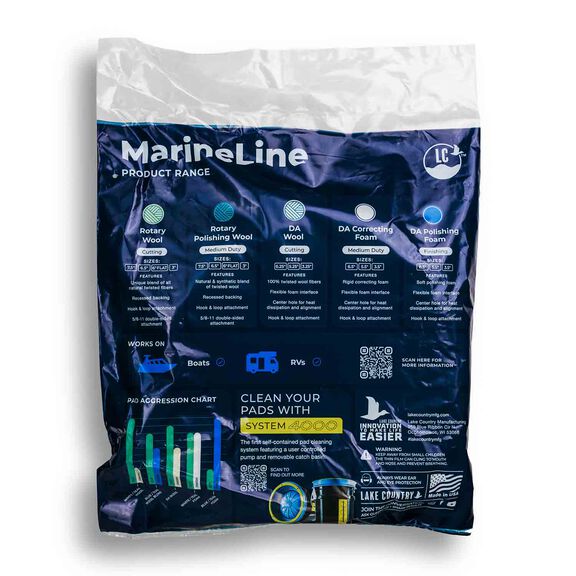 Marine Line 7 1/2" Single Sided Twisted Wool Cutting Pad image number 3