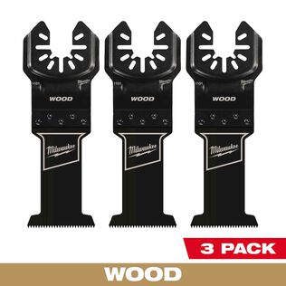 MILWAUKEE&reg; OPEN-LOK&trade; 1-3/8" HCS Wood Multi-Tool Blades, 3 Pack