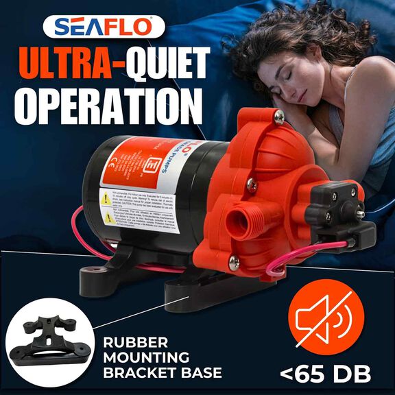 SEAFLO 33 Series 12V DC Diaphragm Pump &ndash; 3.0 GPM, 45 PSI, Self-Priming, Run Dry Safe, Built-In Pressure Switch image number 5