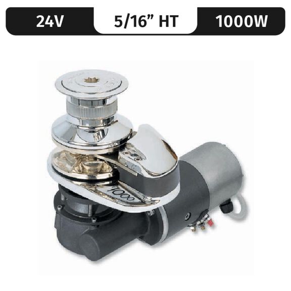 Lofrans Project 1000/X2 Capstan Vertical Electric Windlass with Drum, 5/16" HT (G4), 12V DC, 1000W image number 0