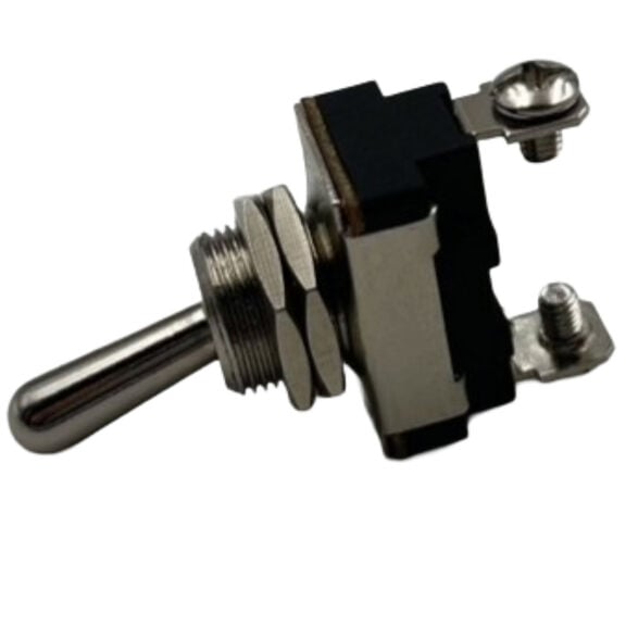 Chrome Plated Toggle Switch, 11/16in Handle, Off/On, SPST image number 1