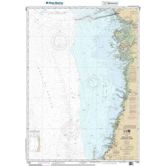 Maptech&reg; NOAA Recreational Waterproof Chart-Anclote Keys to Crystal River, 11409 image number 0
