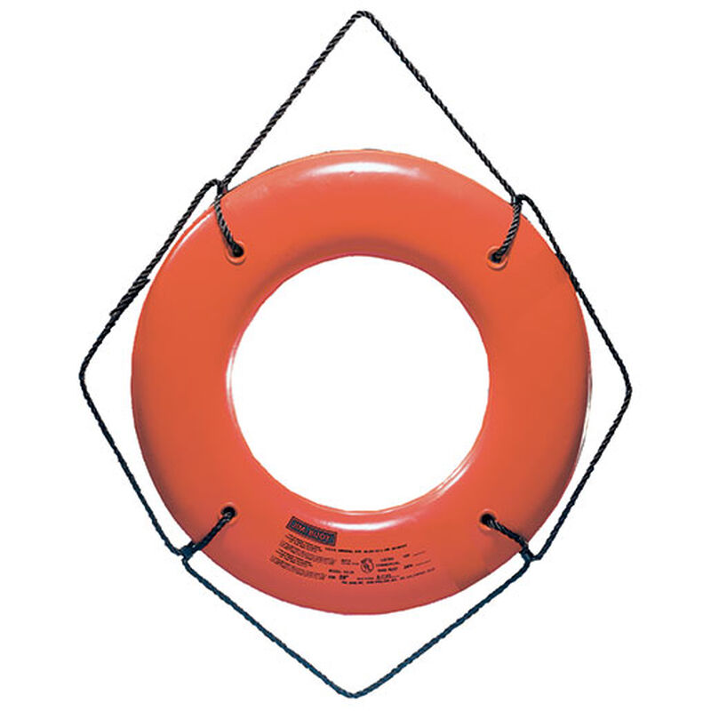 30" Dia. Type IV Hard Shell Ring Buoy Orange image number 0