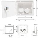 SEAFLO RV Water Inlet Hatch Lockable Gravity & Pressure Fill White ABS image number 1