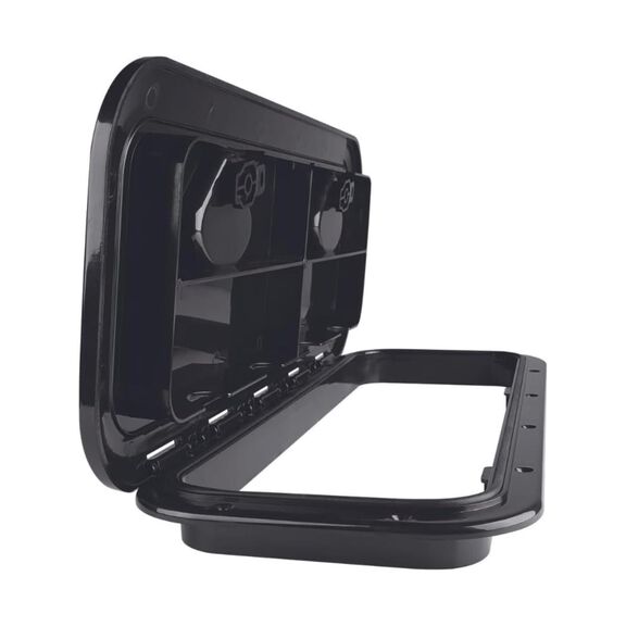SEAFLO 23.9" x 9.5" Black Rectangular Deck Access Hatch image number 1