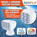SEAFLO 28W Remote Control LED Searchlight, Warm White, Wireless Remote, White image number 5