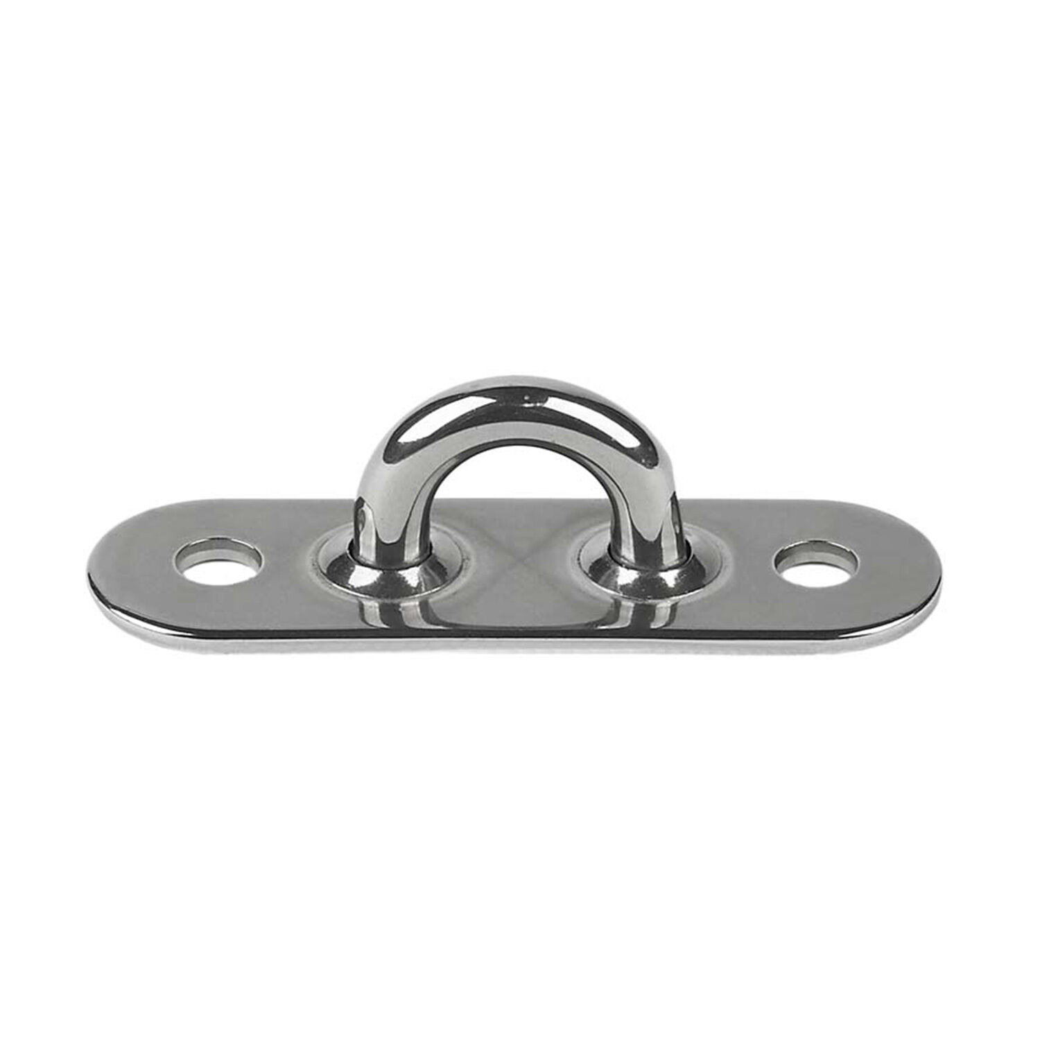 2" x 5/8" Dia. Oblong-Base Padeye with 3/16" Bail