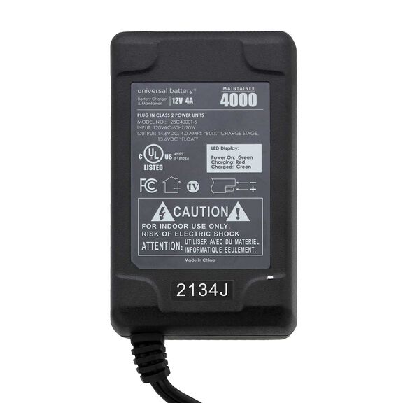 Universal Battery&reg; Maintainer 4000 3 Stage LiFePO4 (LFP) Charger/Maintainer image number 3