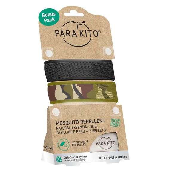 Mosquito Repellent Wristband Bonus (Black and Jungle) image number 1