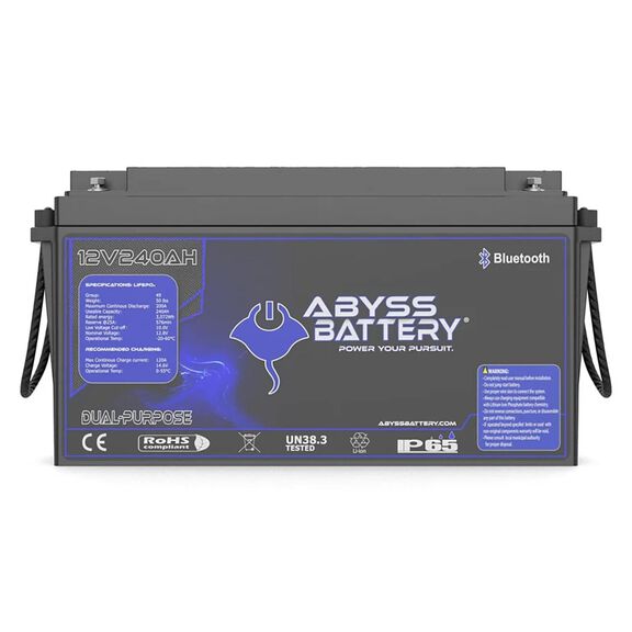 12V 240Ah Dual Purpose Group 49 Lithium Marine Battery, Bluetooth Enabled image number 0