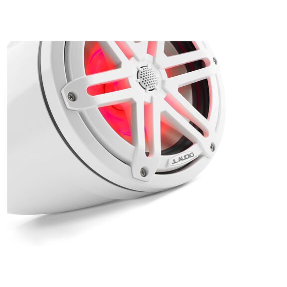 M3-770ETXv3-Gw-S-Gw-i 7.7" Enclosed Marine Coaxial Speaker System, Gloss White, White Sport Grilles with RGB LED Lighting image number 5