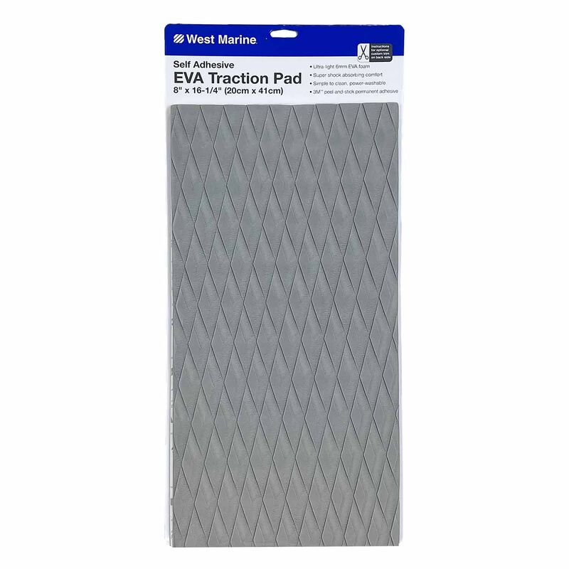 WEST MARINE EVA Foam Traction Pad Gray Diamond 16.25" x 8" West Marine