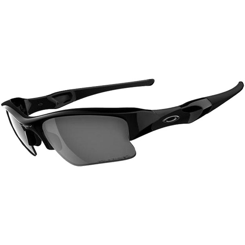 Polarized Flak Jacket® XLJ Sunglasses, Jet Black Frames with Black Iridium Lenses image number 0