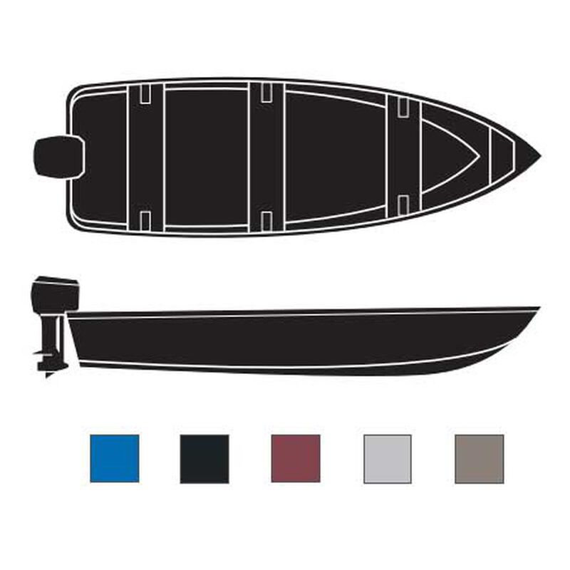 Boaters Best Polyester Cover, 12'6"L, 66" Beam Width, Burgundy image number 0