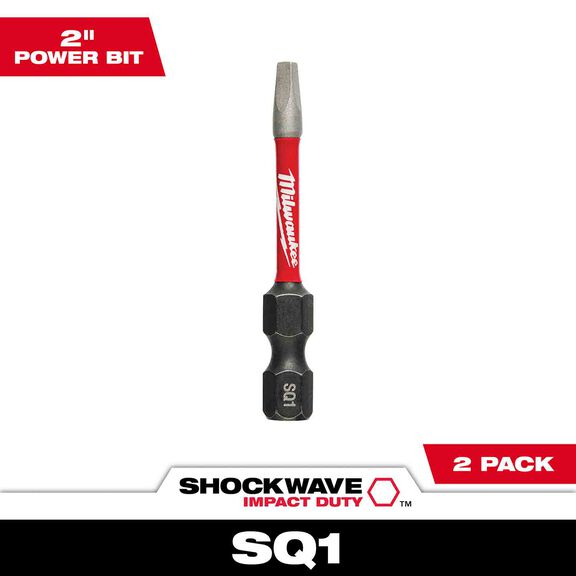 SHOCKWAVE&trade; 2" SQ1 Impact Bit, 2 Pack image number 0