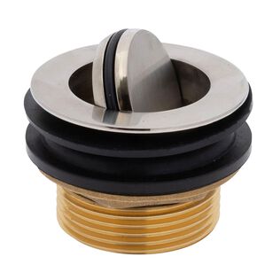 1-1/2" Drain, Flip Drain no Overflow, Straight, 1-1/4"-M Thread Adapter Brushed Nickel