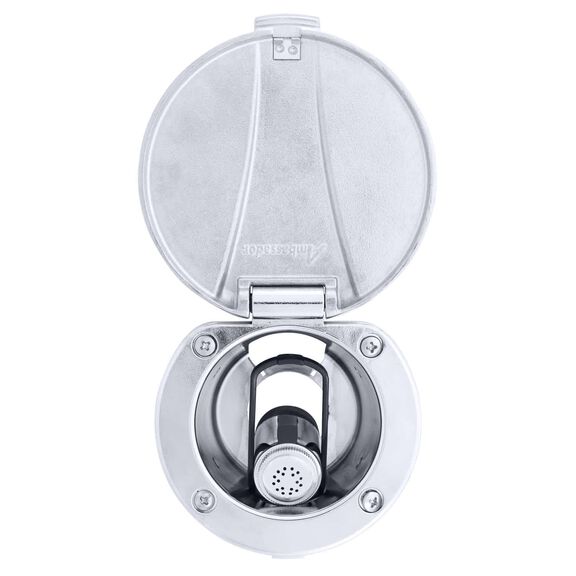 Recessed Shower Chrome Cup with Stainless Steel Lid, Hammer-Head Black Sprayer, 6' Stainless Steel Hose image number 5