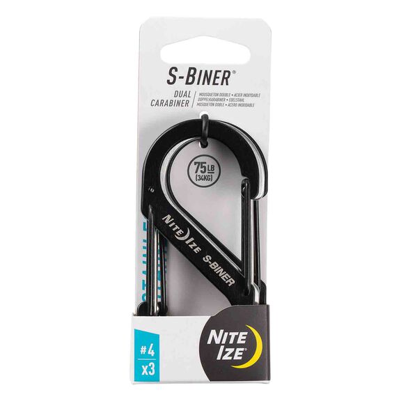 S-Biner&reg; Stainless Steel Dual Carabiner #4, 3 Pack image number 1