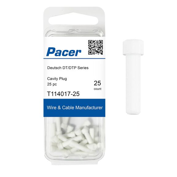 DT & DTP Deutsch Cavity Plug, Size 12 & 16 Contact, 25 Pack image number 0